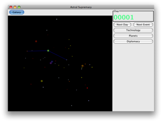 Screenshot of main Astral Supremacy